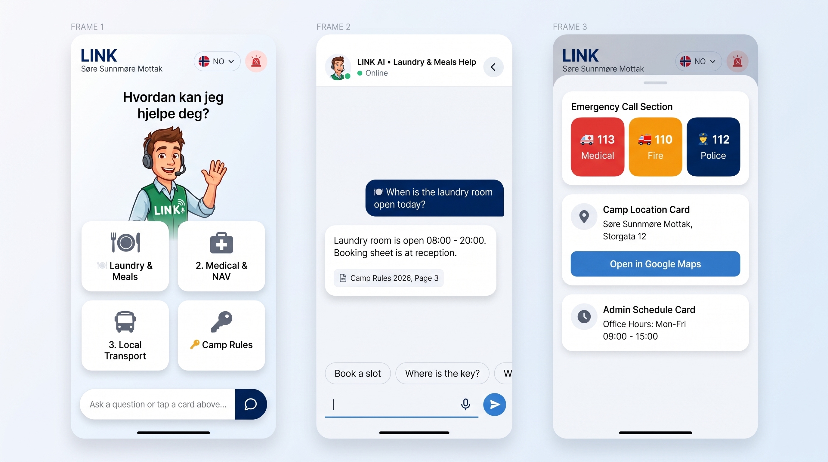 LINK AI assistant UI